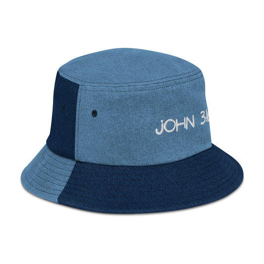 John 3:16 Denim bucket hat